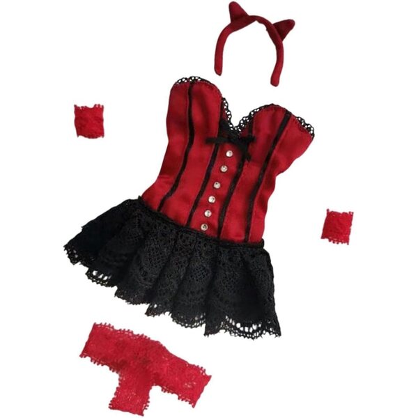 Stoffkleid für 1/6 weibliche Figuren – komplett mit Accessoires und Bettwäsche