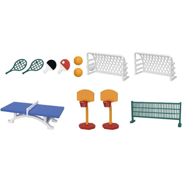 Puppenhaus-Miniatur-Sportset – Dekorationszubehör und Rollenspiel