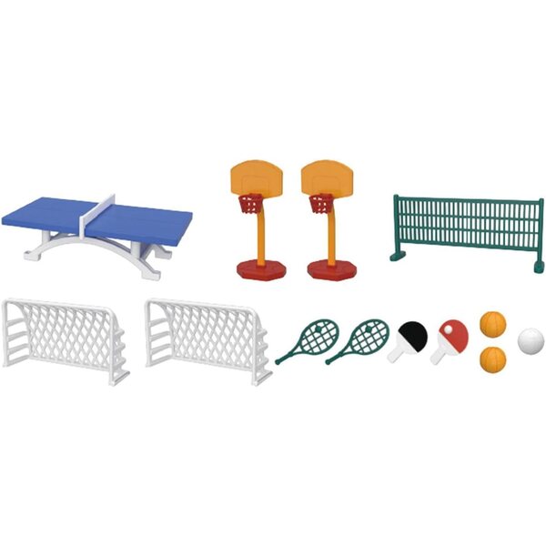 Puppenhaus-Miniatur-Sportset – Dekorationszubehör und Rollenspiel