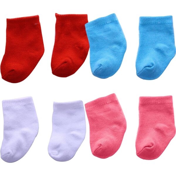 Calzini per Bambole 4 Paia Mini Neonati Accessori per Bambole 18 Pollici