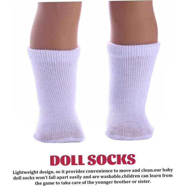 Calzini per Bambole 4 Paia Mini Neonati Accessori per Bambole 18 Pollici