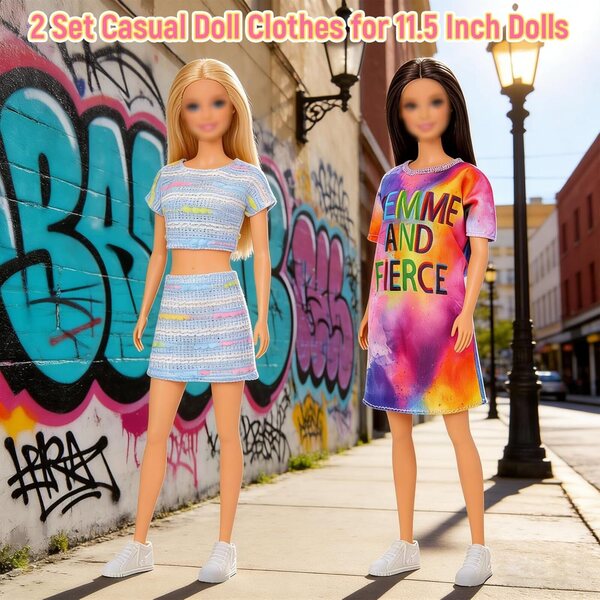 19-teiliges Kleidungs- und Zubehörset für 29,2 cm große Barbie-Modepuppen mit mehreren Stilen
