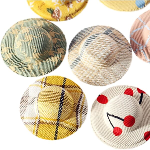Cappelli miniatura per casa delle bambole 1:12 e 1:6 - set da 9 pezzi in tessuto resistente