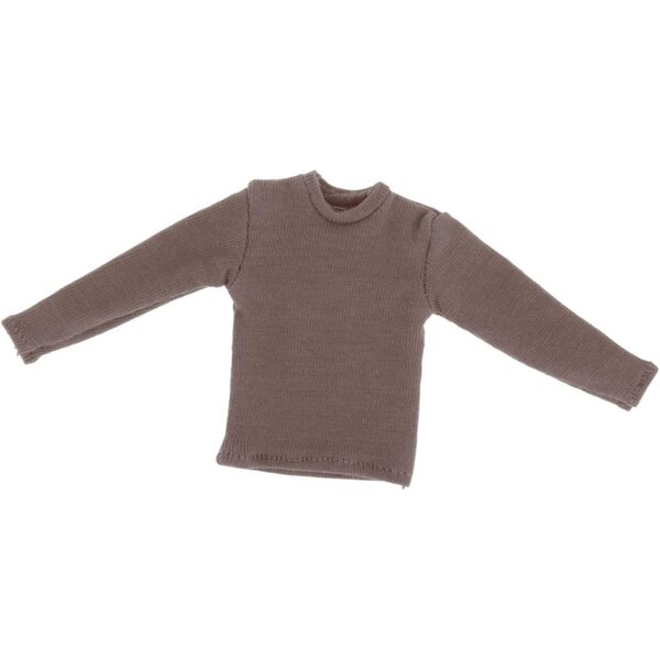1/12 Langarm-Mini-T-Shirt für Actionfigur 6 Zoll Blau Grau 5,6 cm