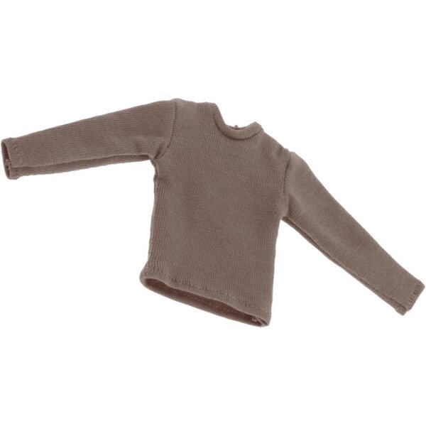 1/12 Langarm-Mini-T-Shirt für Actionfigur 6 Zoll Blau Grau 5,6 cm