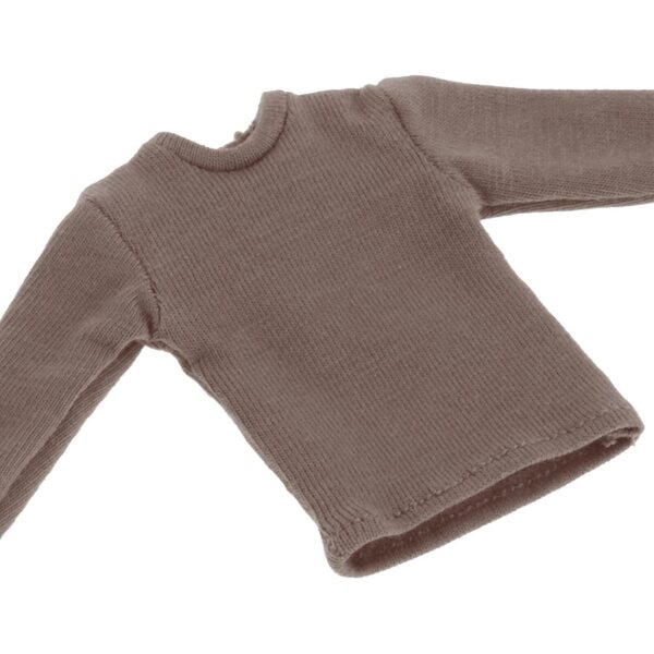 1/12 Langarm-Mini-T-Shirt für Actionfigur 6 Zoll Blau Grau 5,6 cm
