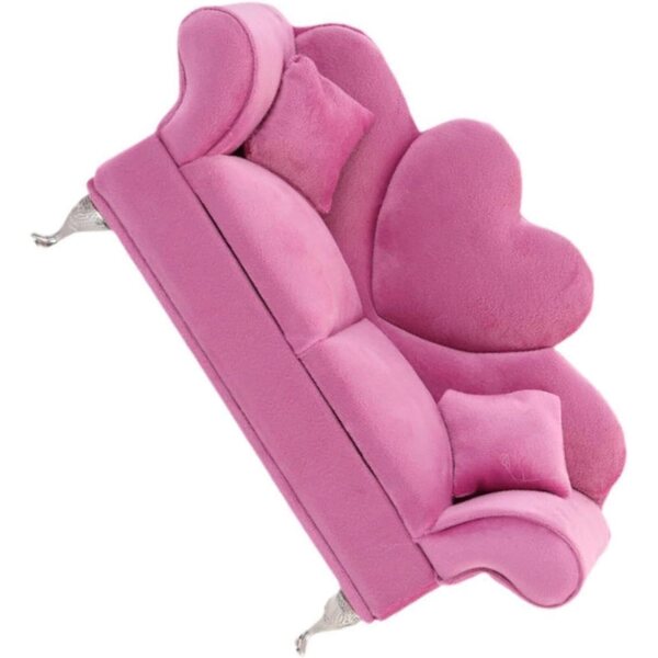 Sofaförmige Schmuckschatulle 1/6 für Schmuck und Puppenhaus R rosa