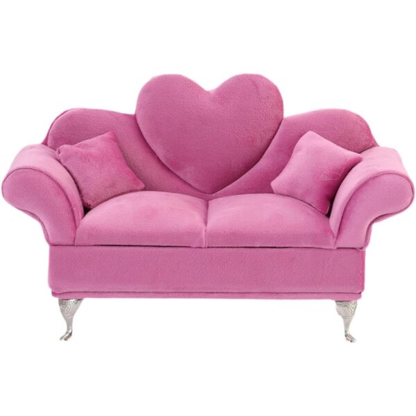 Sofaförmige Schmuckschatulle 1/6 für Schmuck und Puppenhaus R rosa