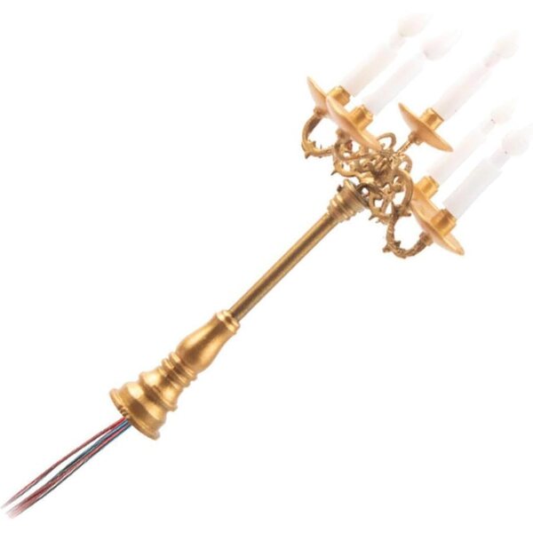 1:87 Miniatur-Kerzenständer aus ABS und Legierung für Puppenhäuser und Mikrolandschaften