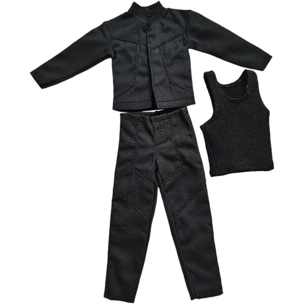 Stilvolles Kleidungsset für 1:12 Actionfiguren: hochwertige Jacke, Weste und Hose