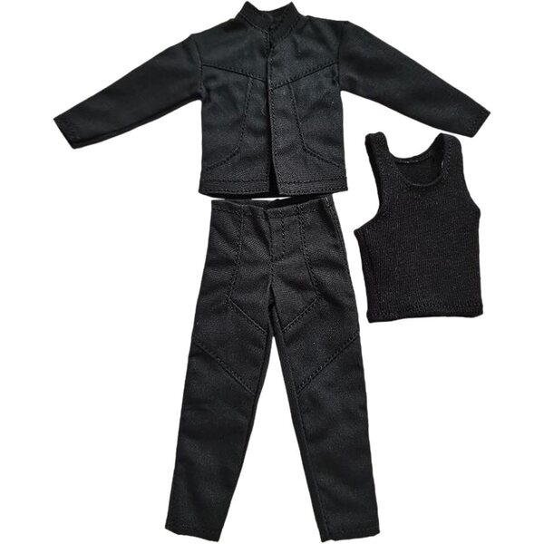 Stilvolles Kleidungsset für 1:12 Actionfiguren: hochwertige Jacke, Weste und Hose
