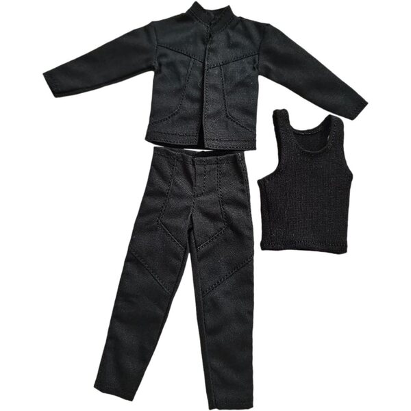 Stilvolles Kleidungsset für 1:12 Actionfiguren: hochwertige Jacke, Weste und Hose