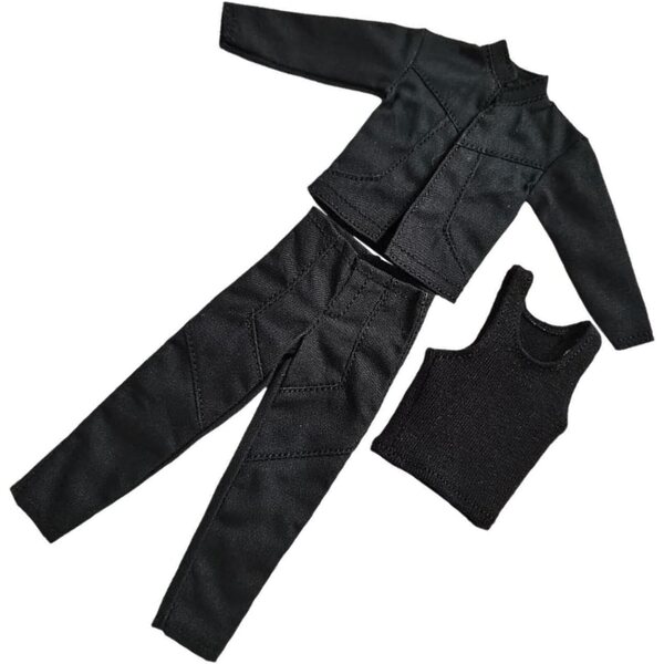 Stilvolles Kleidungsset für 1:12 Actionfiguren: hochwertige Jacke, Weste und Hose