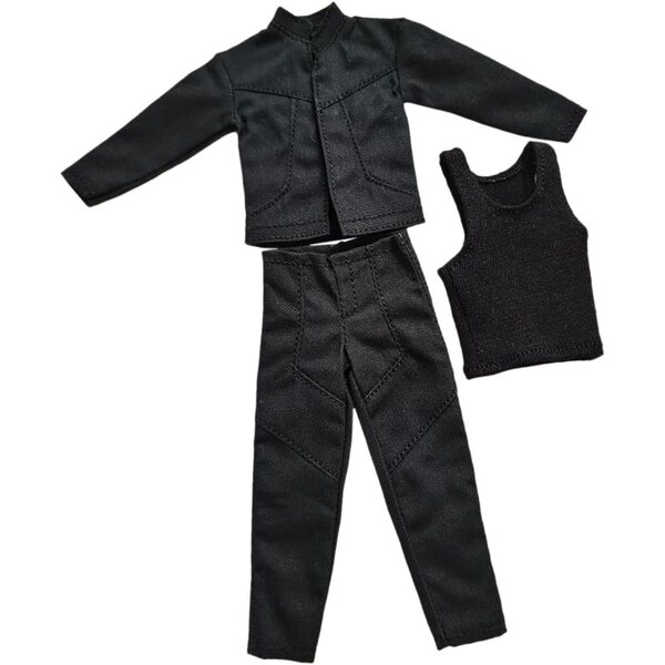 Stilvolles Kleidungsset für 1:12 Actionfiguren: hochwertige Jacke, Weste und Hose