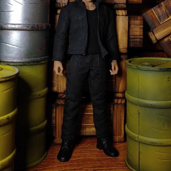 Stilvolles Kleidungsset für 1:12 Actionfiguren: hochwertige Jacke, Weste und Hose