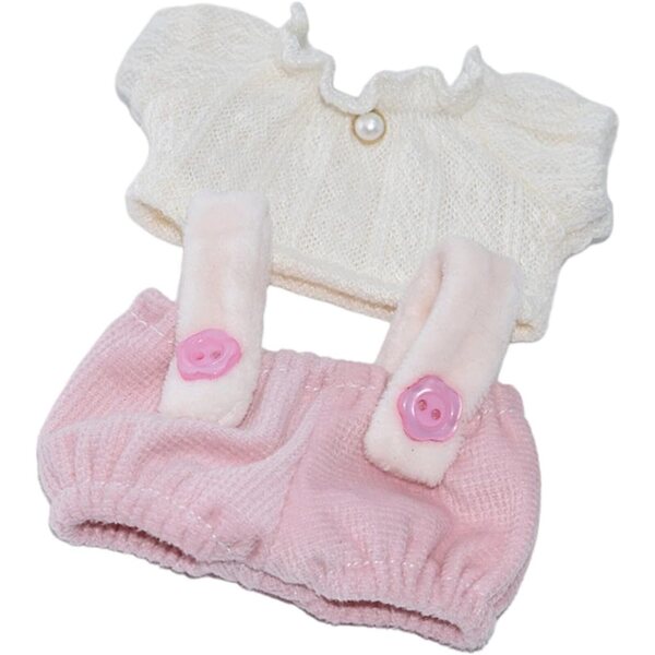 Ersatzkleidung für Zuoeay 10 cm Puppen, bunte Polyester-Oberteile und Einteiler-Set