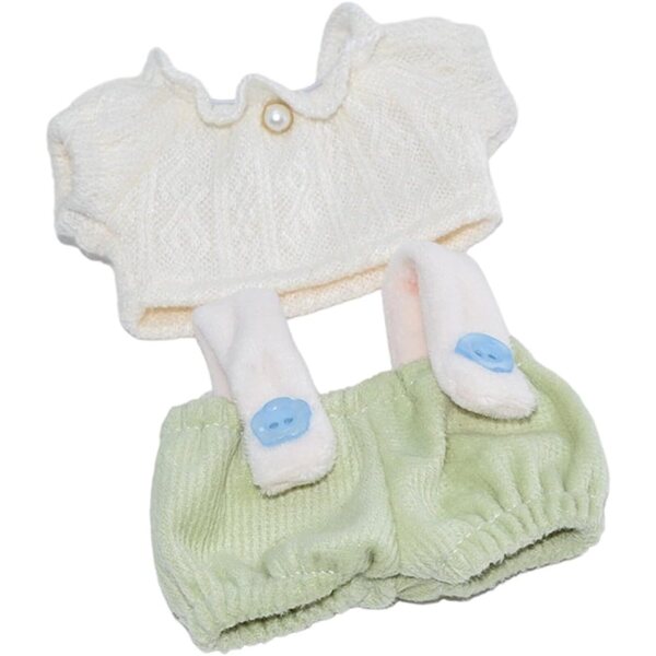 Abbigliamento per Bambole 10 cm GKYQVE - Set Top e Tuta in Poliestere Colorato