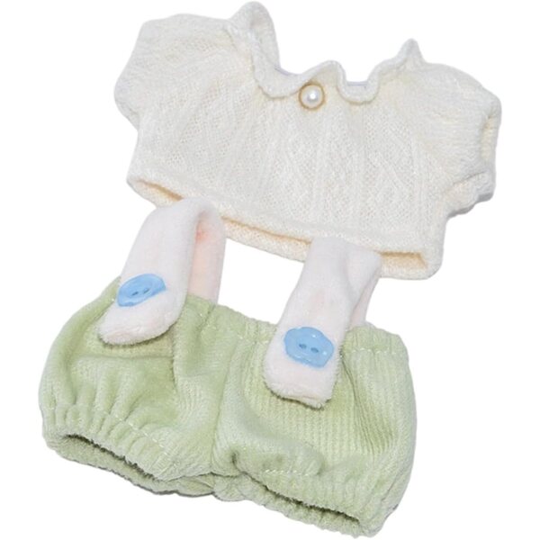Abbigliamento per Bambole 10 cm GKYQVE - Set Top e Tuta in Poliestere Colorato