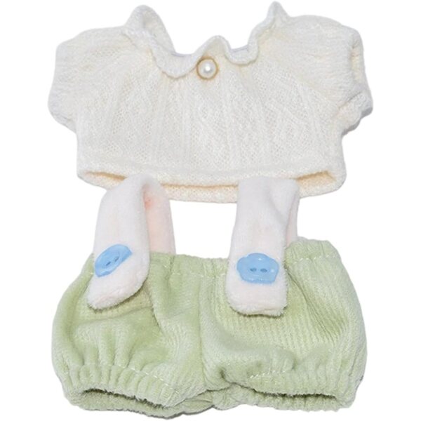 Abbigliamento per Bambole 10 cm GKYQVE - Set Top e Tuta in Poliestere Colorato