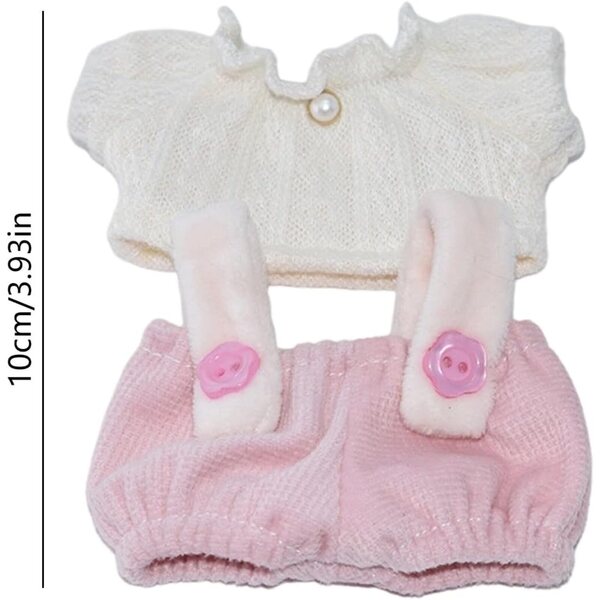 Abbigliamento per Bambole 10 cm GKYQVE - Set Top e Tuta in Poliestere Colorato