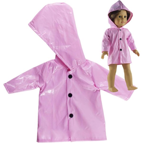 Cappotto Antipioggia per Bambole da 18 Pollici - Giacca Impermeabile Moda