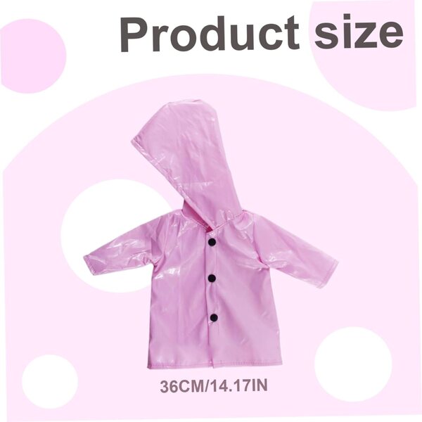Cappotto Antipioggia per Bambole da 18 Pollici - Giacca Impermeabile Moda