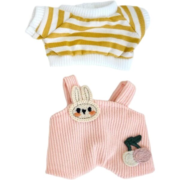 Klassisches Outfit für 17-cm-Puppen – modisches Overall-Set in Mophrati-Qualität