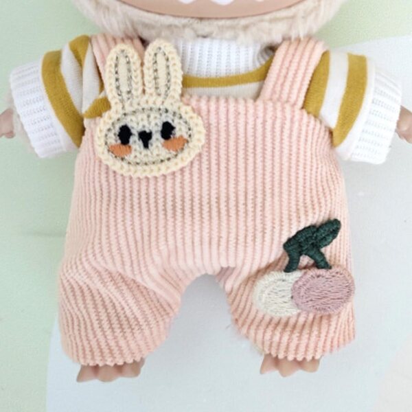 Klassisches Outfit für 17-cm-Puppen – modisches Overall-Set in Mophrati-Qualität
