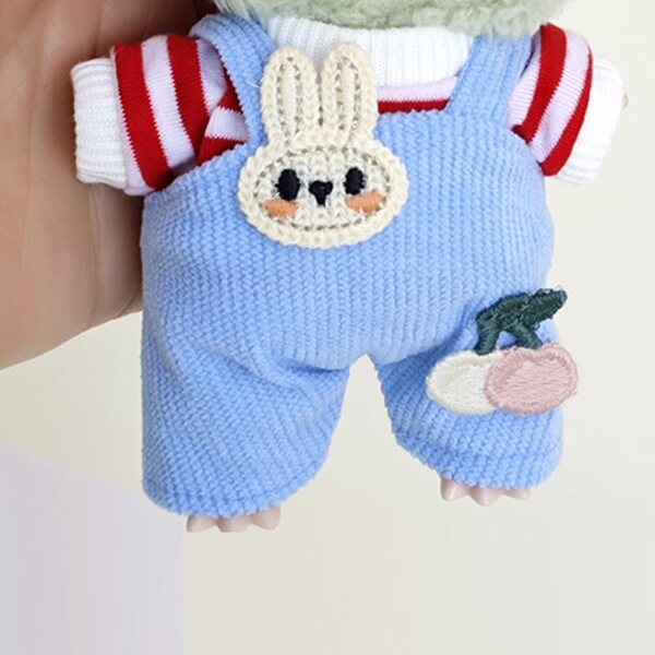 Klassisches Outfit für 17-cm-Puppen – modisches Overall-Set in Mophrati-Qualität