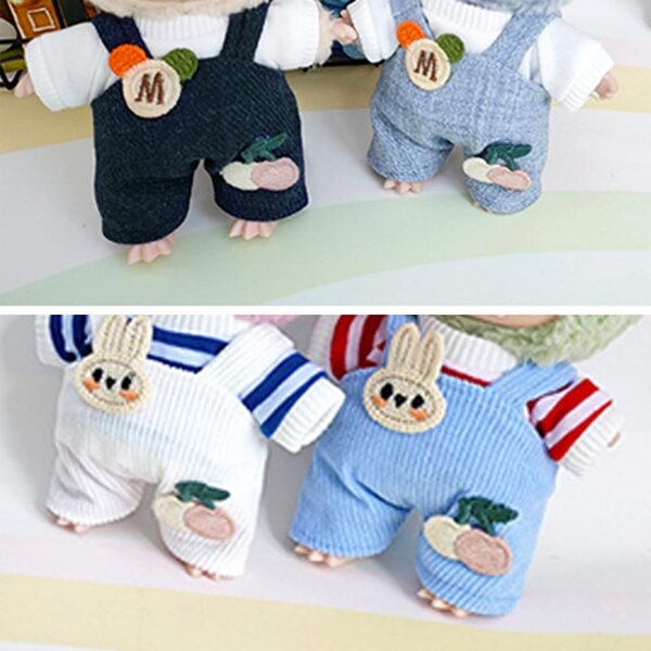 Klassisches Outfit für 17-cm-Puppen – modisches Overall-Set in Mophrati-Qualität