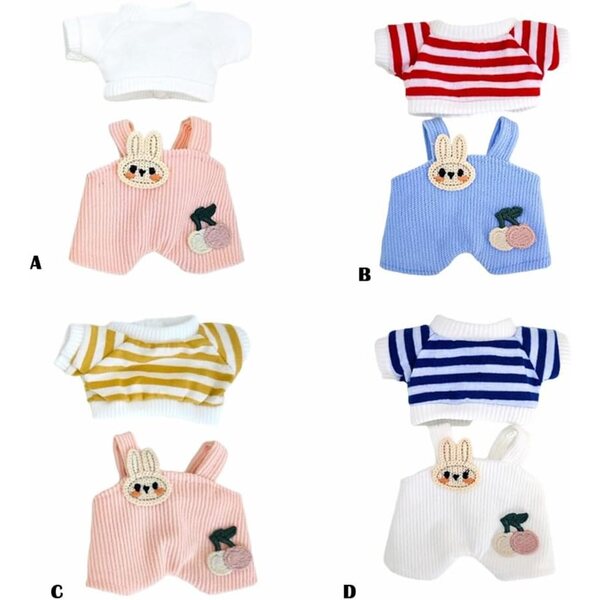 Klassisches Outfit für 17-cm-Puppen – modisches Overall-Set in Mophrati-Qualität