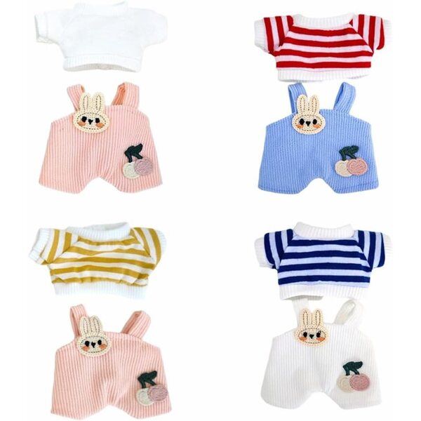 Klassisches Outfit für 17-cm-Puppen – modisches Overall-Set in Mophrati-Qualität