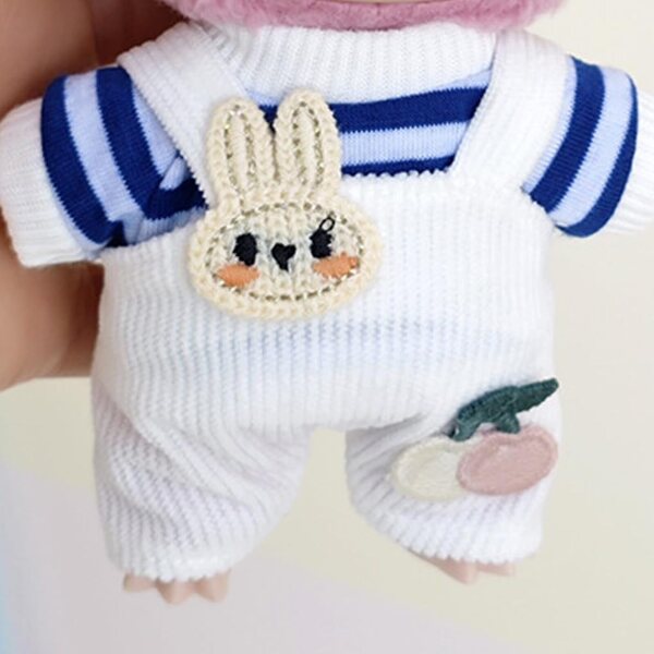 Klassisches Outfit für 17-cm-Puppen – modisches Overall-Set in Mophrati-Qualität