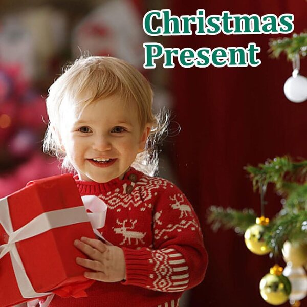 Set mit 5 Stück Weihnachtskleidung für 18-Zoll-Puppe, Pullover, Mütze, Handschuhe, Schal