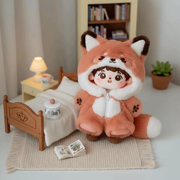Costume per bambole di peluche 20 cm morbido e sicuro per gioco di ruolo