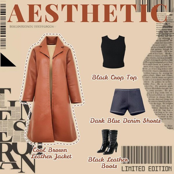 Set mit 21 modischen Kleidungsstücken für 21,5-cm-Puppen mit Hahnentritt-Trenchcoat und Lederjacke