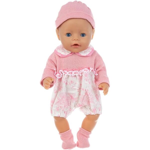 Kleidung für eine 46 cm große amerikanische Puppe mit Overall, Mütze und Socken, Modeaccessoires