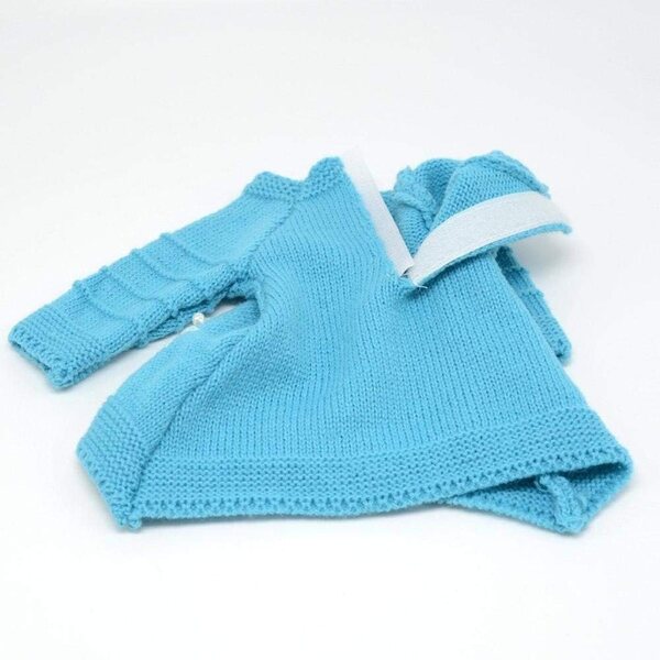 Lässige Strickkleidung für 46 cm große amerikanische Puppen mit passender Mütze