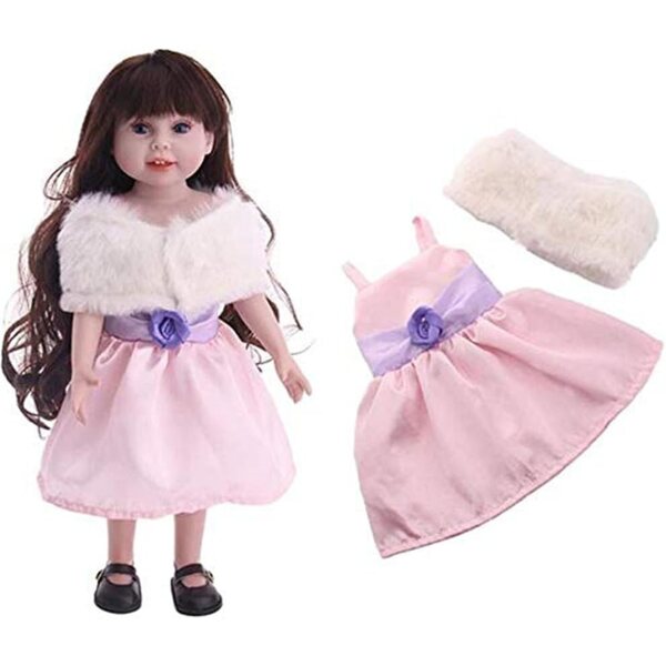 Lässige Kleidung für 46-cm-Puppen mit Schal, Codulu-Modekleidung