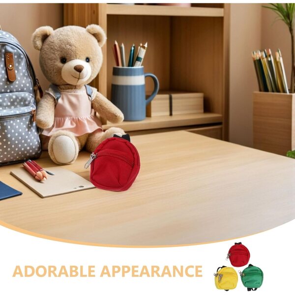 Vaguelly Mini Zaino Giocattolo per Bambole 1/6 - Set Borsa e Accessori Colorati
