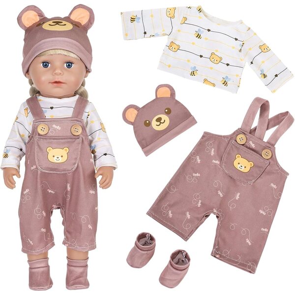 Obidodi-Puppenkleidung 36–43 cm: Komplettes Set aus sicherer und weicher Kleidung