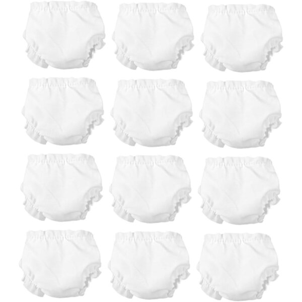 Set 20 Mutandine Bianche per Bambole 10 Pollici - Accessori Tessuto per Casa delle Bambole