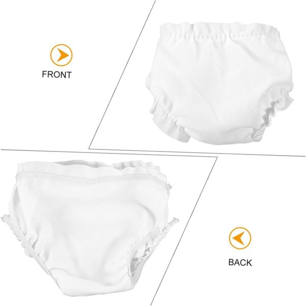 Set 20 Mutandine Bianche per Bambole 10 Pollici - Accessori Tessuto per Casa delle Bambole