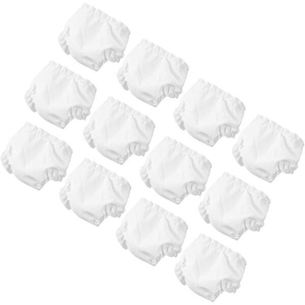 Set 20 Mutandine per Bambole 7x3 cm Bianche Lavabili Regolabili Accessori Gioco