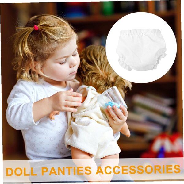 20 Mini Mutandine Bianche per Bambole 10 Pollici - Accessori Gioco di Ruolo Biancheria Intima