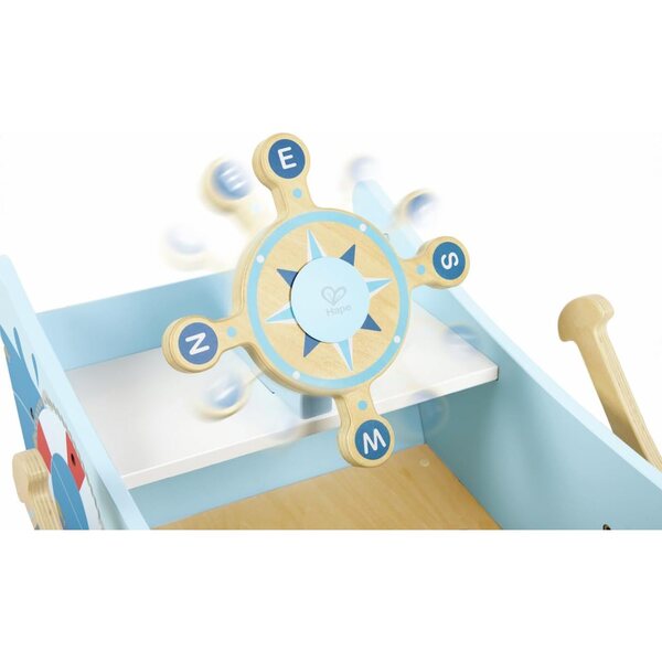 Hape Kapitänsschaukelboot mit Rudern und Ruder – Interaktives Spiel für Kinder