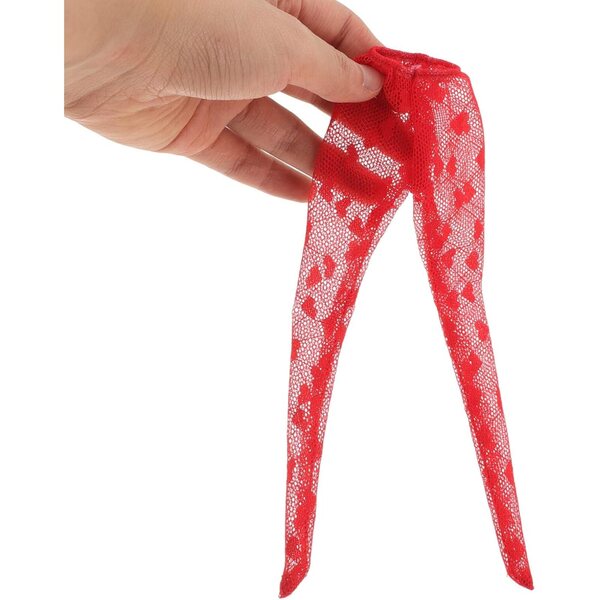 VICASKY Set van 4 polyester poppensokken met kleurrijke harten, gemakkelijk te verwisselen