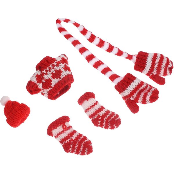 ERINGOGO Vestiti Invernali per Bambole Miniature: Cappello, Maglione, Guanti e Calzini