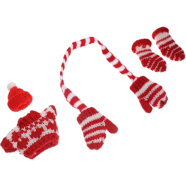 Miniatur-Winterkleidungsset für ERINGOGO-Puppen mit Pullover, Handschuhen und Socken
