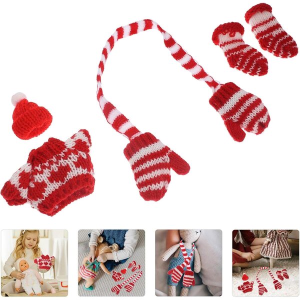 Miniatur-Winterkleidungsset für ERINGOGO-Puppen mit Pullover, Handschuhen und Socken